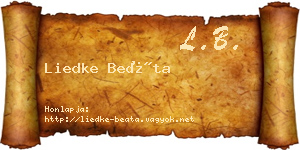 Liedke Beáta névjegykártya