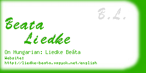 beata liedke business card